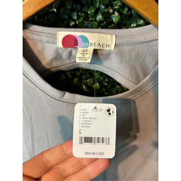 FREE PEOPLE FP BEACH Simone Maxi Exposed Back Dress Size Small NWT Gray - Picture 3 of 5